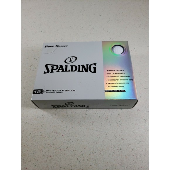 Spalding Pure Speed Golf Balls White Exceptional Distance New Sealed - Picture 1 of 10